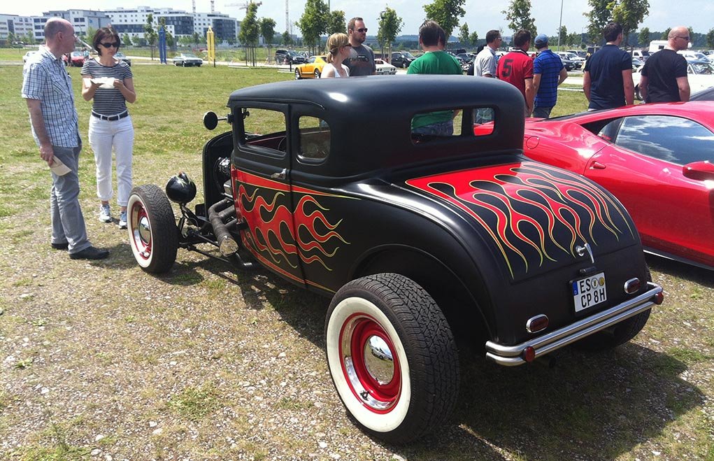Classic and enthusiast cars on display at the Böblingen summer festival