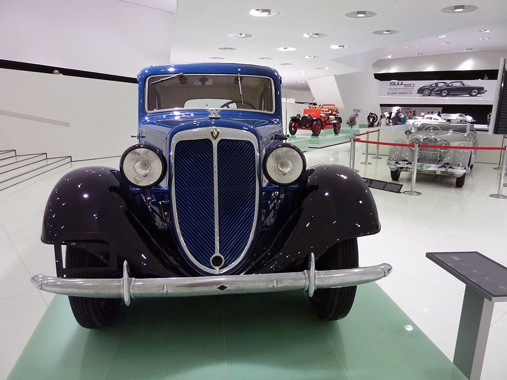 Wanderer W22 displayed in the Porsche Museum