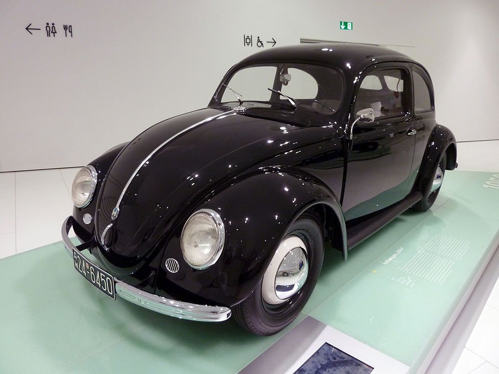 Volkswagen Type 60 Kafer displayed in the Porsche Museum