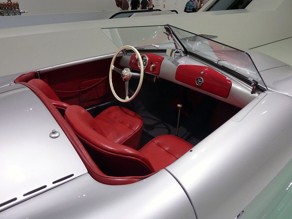 Porsche 356 No.1 detail in the Porsche Museum