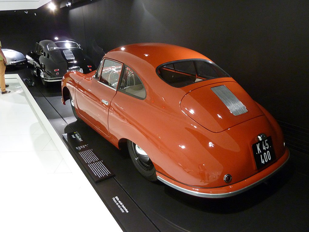 Porsche 356 interior detail in the museum
