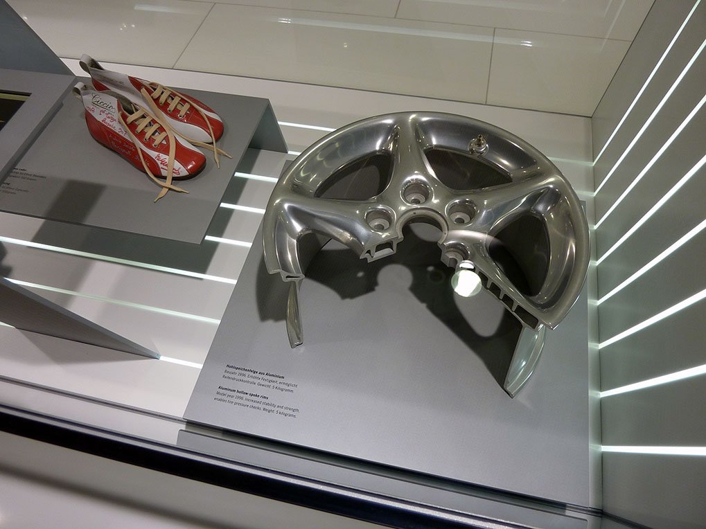 Porsche engineering display in the museum