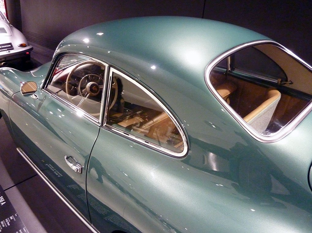 Porsche 356 A exhibit detail in Stuttgart