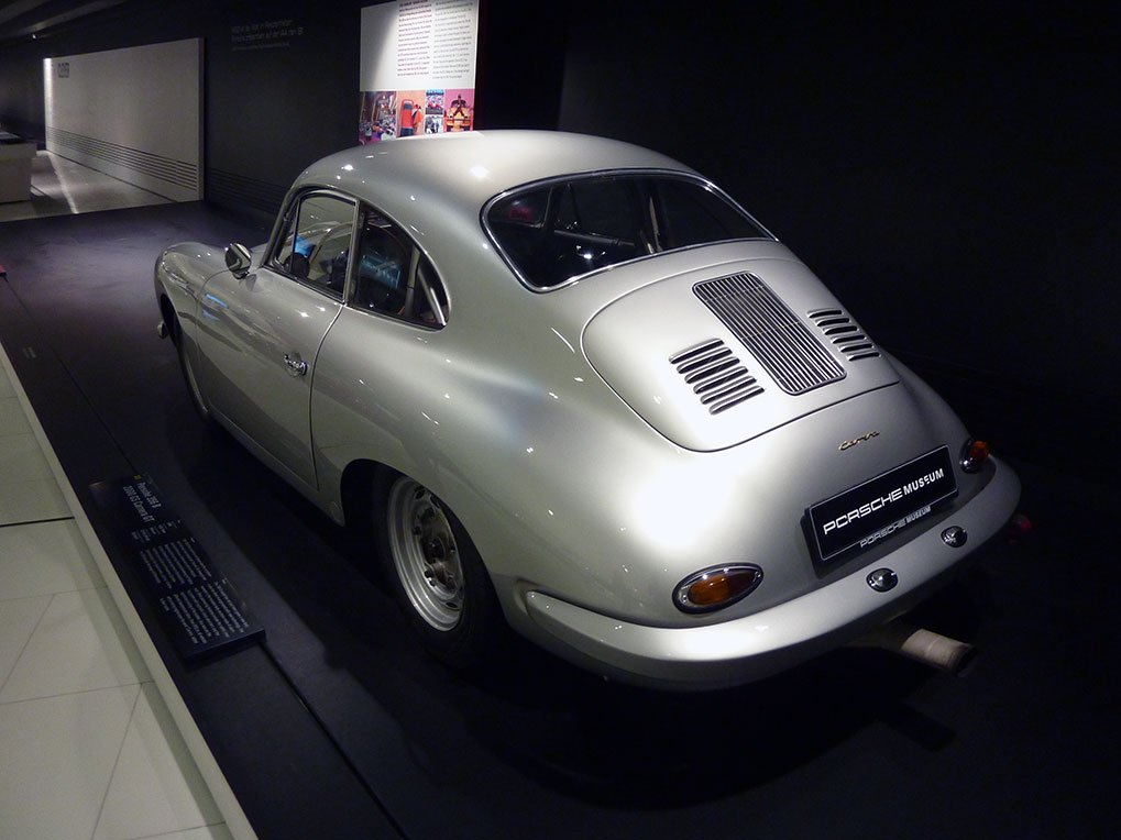 Porsche 356 B Carrera GT detail in the museum