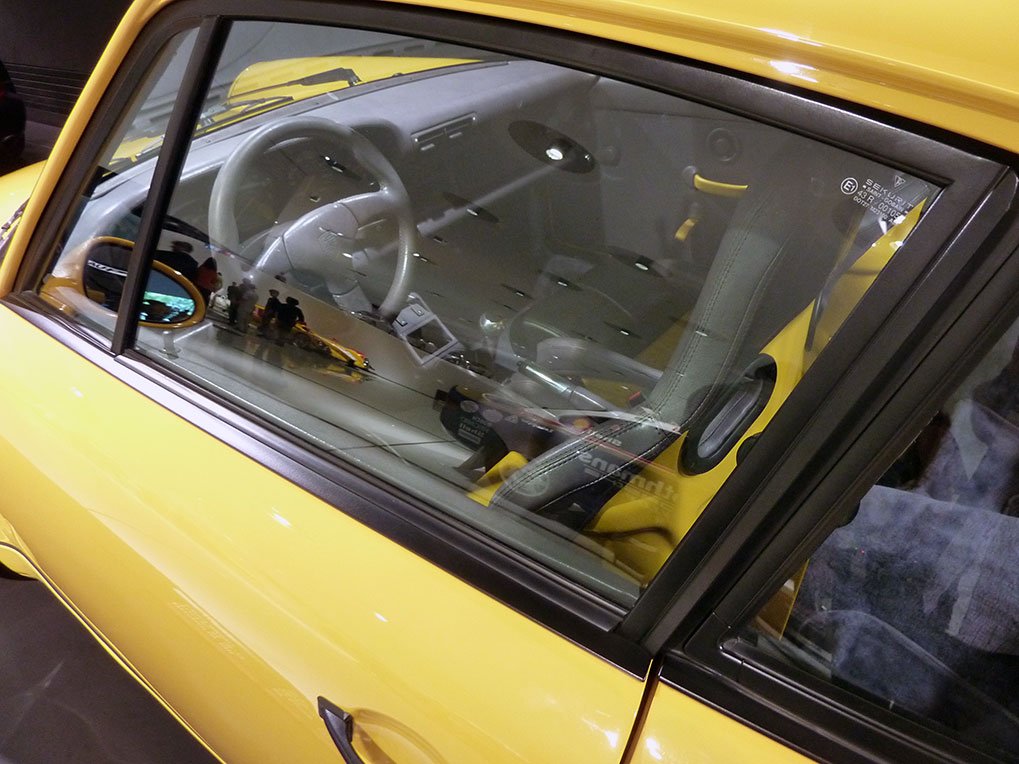Porsche 911 Turbo S exhibit detail in Stuttgart museum
