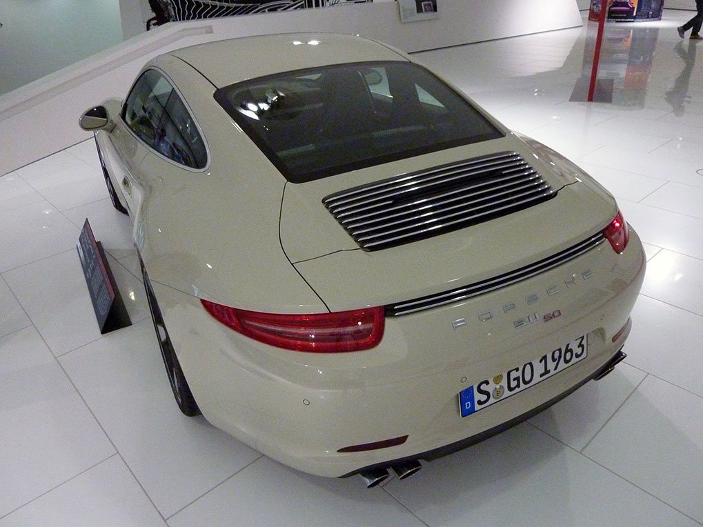 Porsche 911 50 years edition detail in the museum