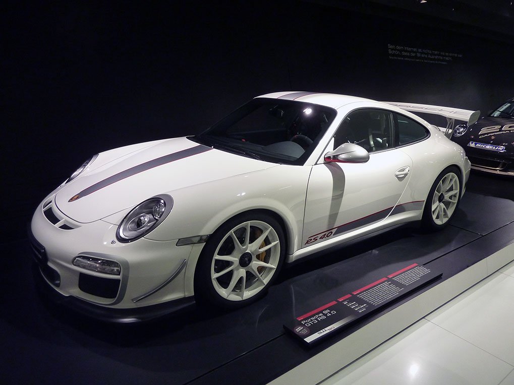 Porsche GT3 RS 4.0 detail in the museum