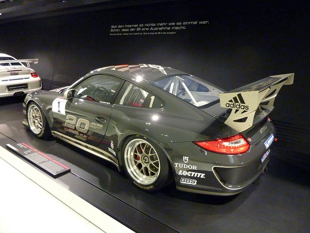Porsche GT3 Cup anniversary detail in the museum