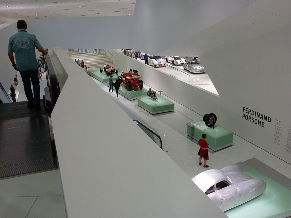 Exterior of the Porsche Museum after the visit