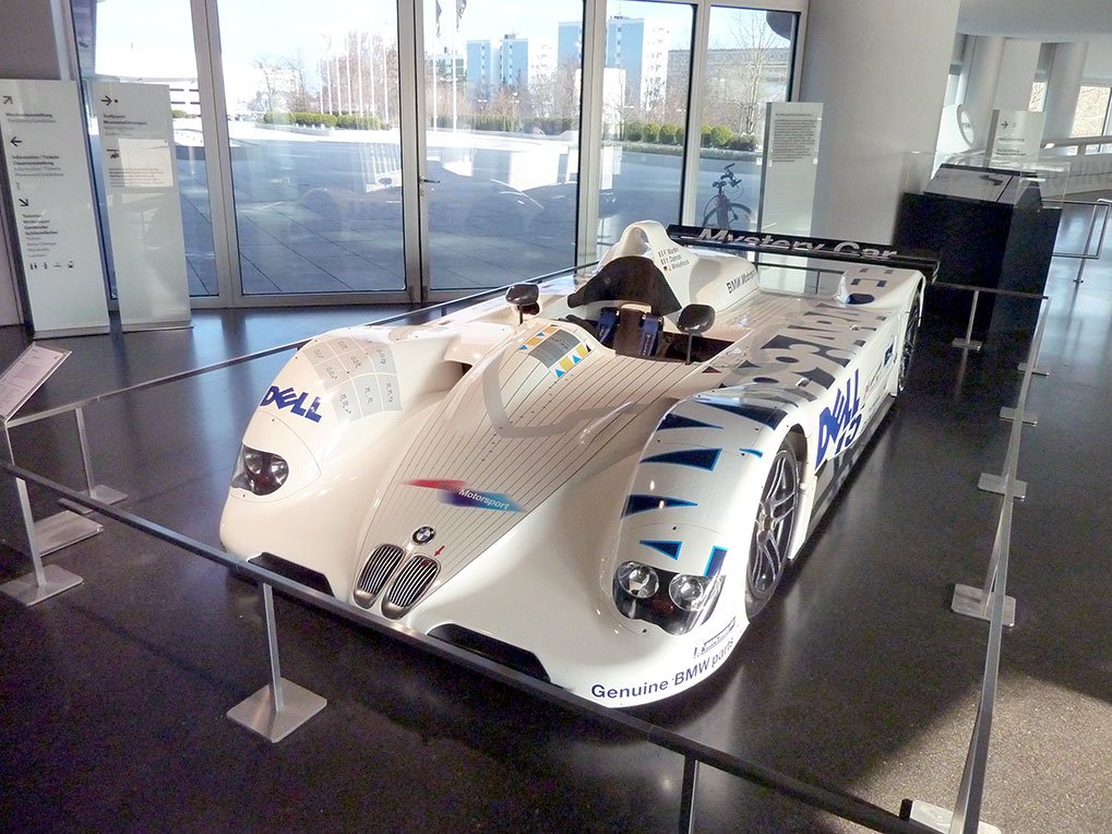 BMW V12 LMR display at the entrance of the BMW Museum