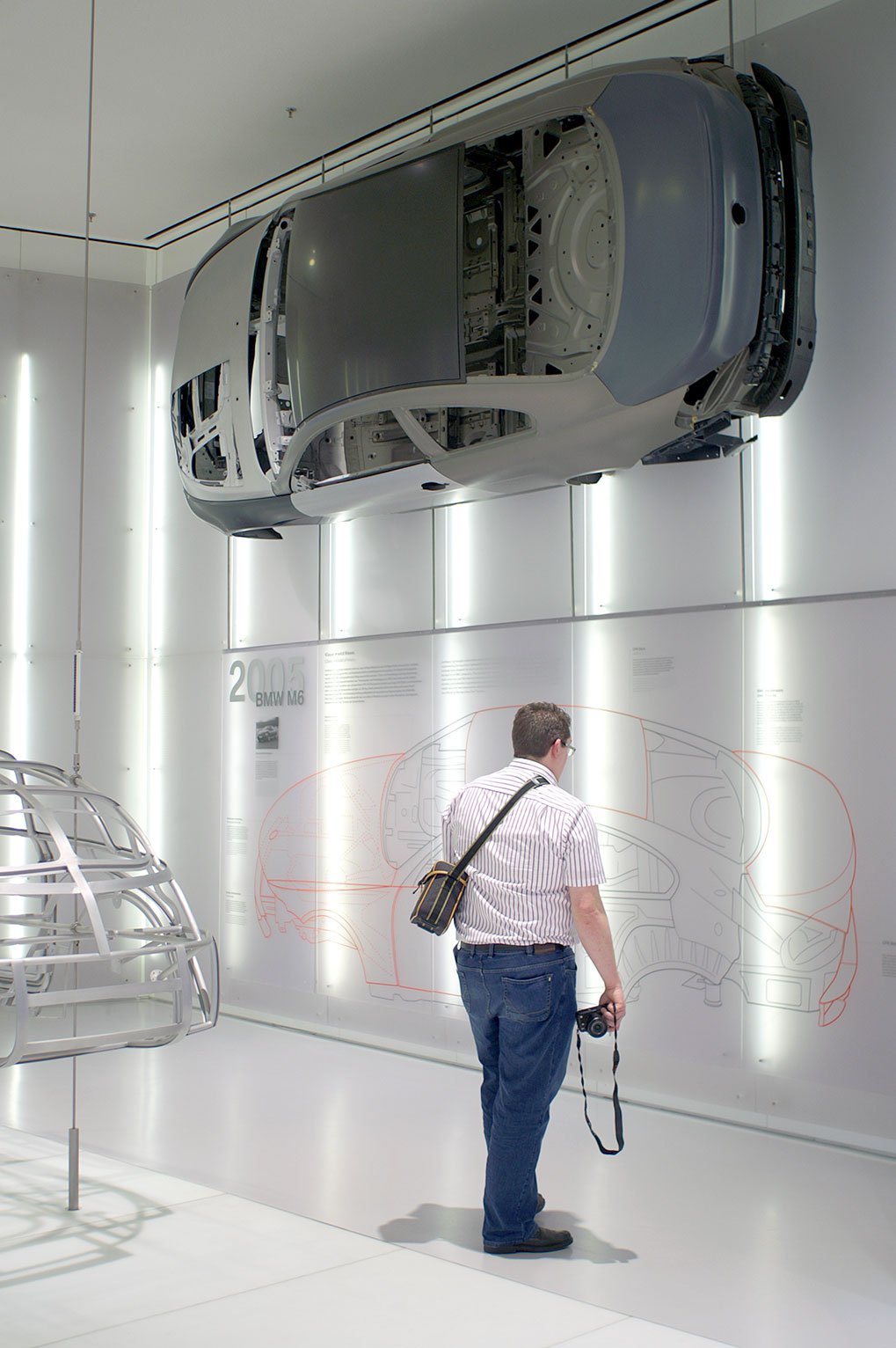 BMW M6 E63 cutaway body at the BMW Museum
