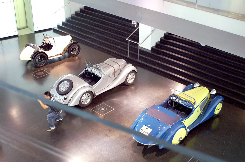 BMW Z Series exhibition display in the museum