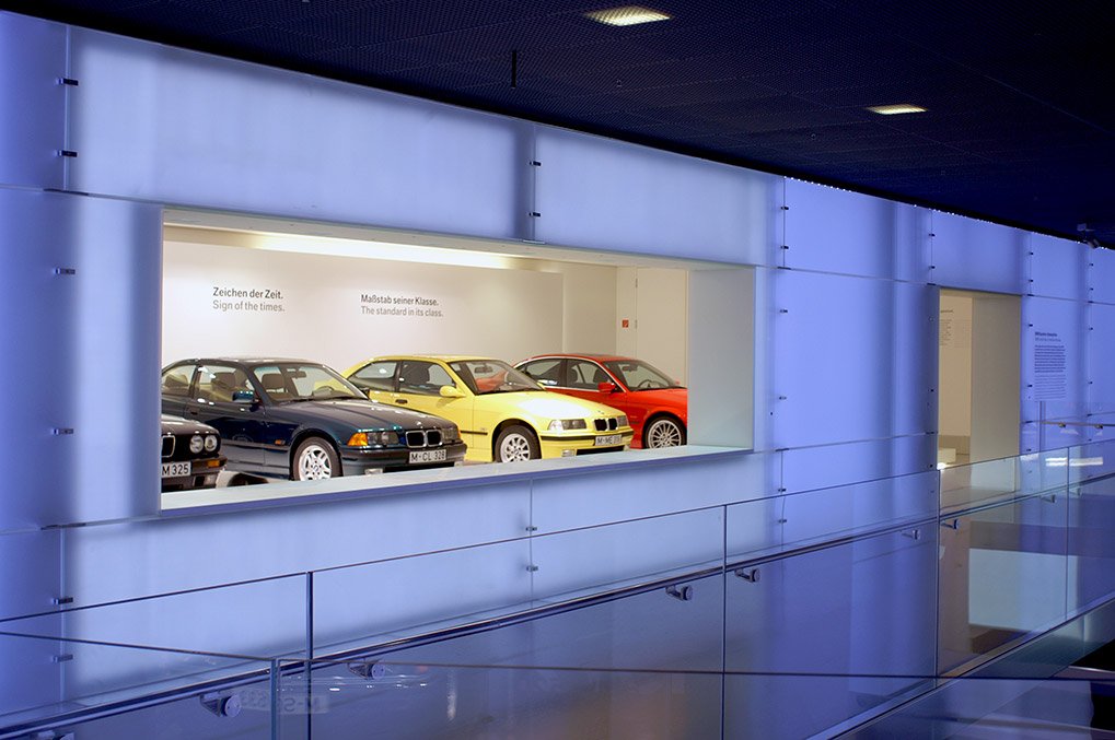 Temporary BMW 3 Series exhibition in the museum