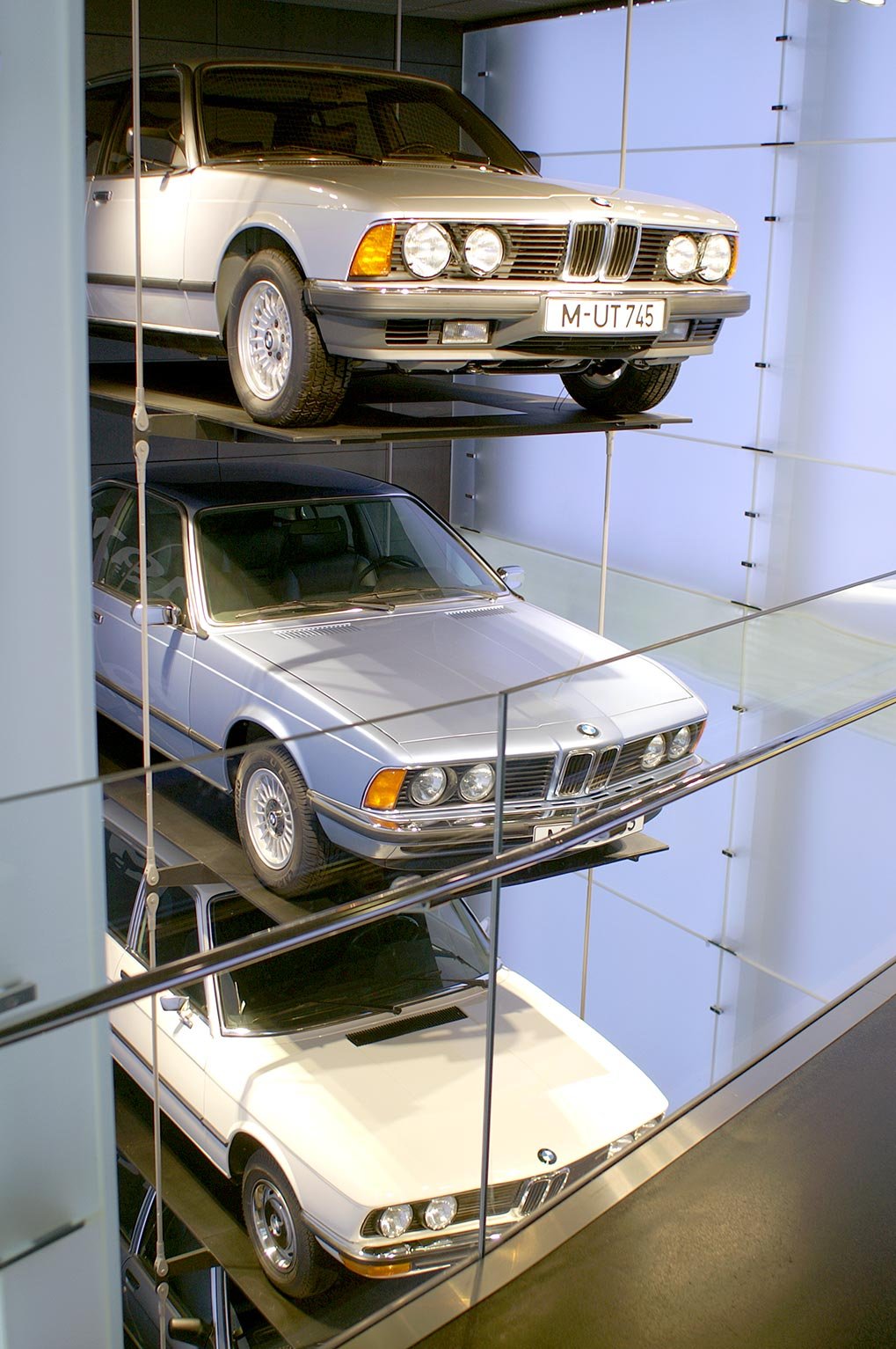 BMW 5 Series exhibit at the BMW Museum