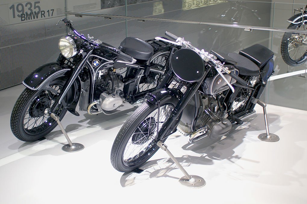 BMW motorcycle racing exhibit at the museum