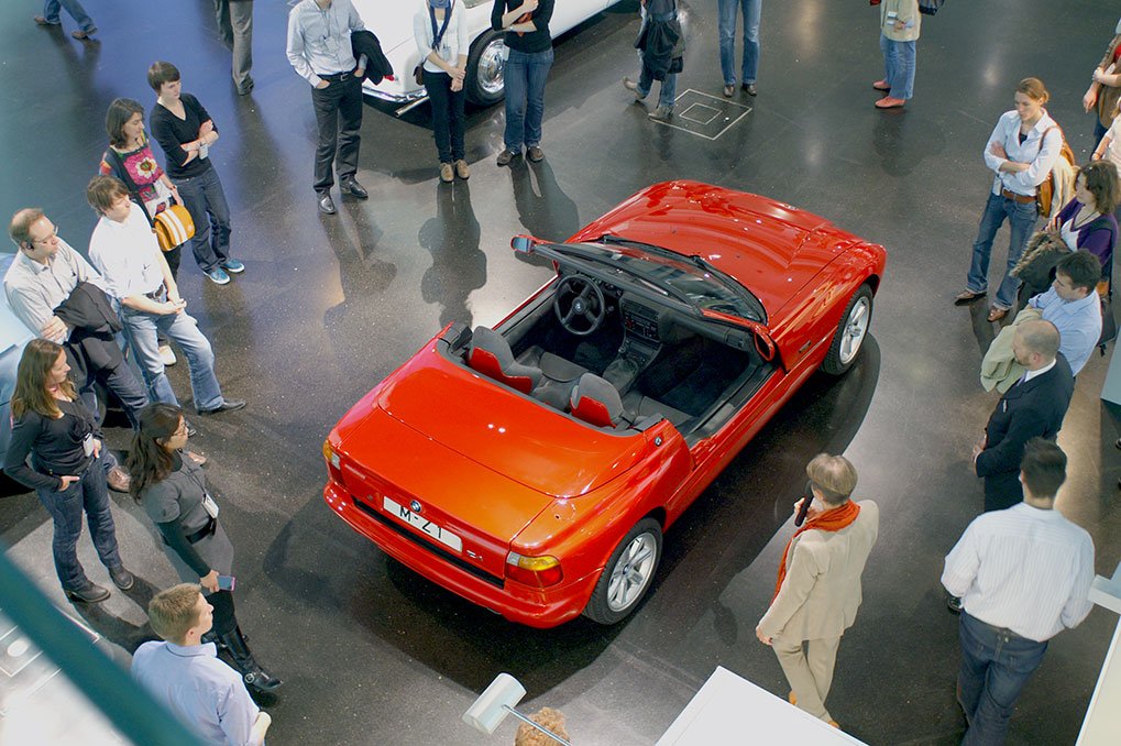 Museum hall leading away from the BMW Z Series display