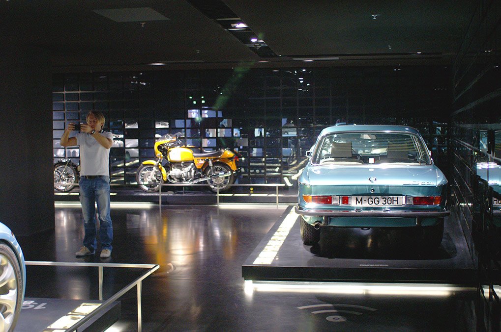 BMW 3.0 CSi in blue at the BMW Museum