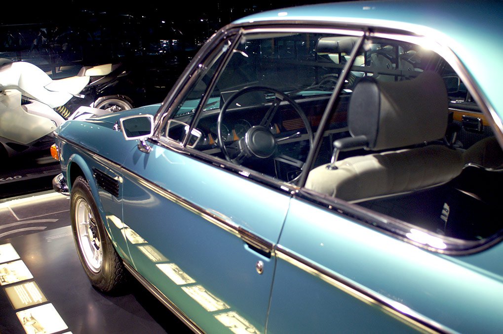 Classic BMW 3.0 CSi detail in the museum