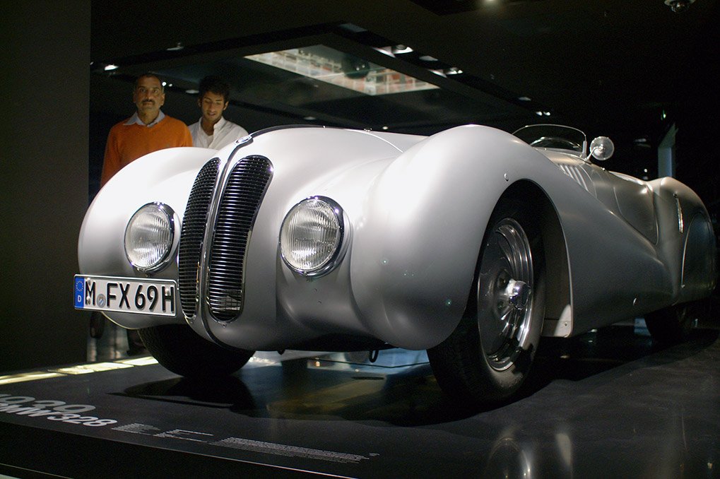 Classic BMW 2002Ti on display in the museum