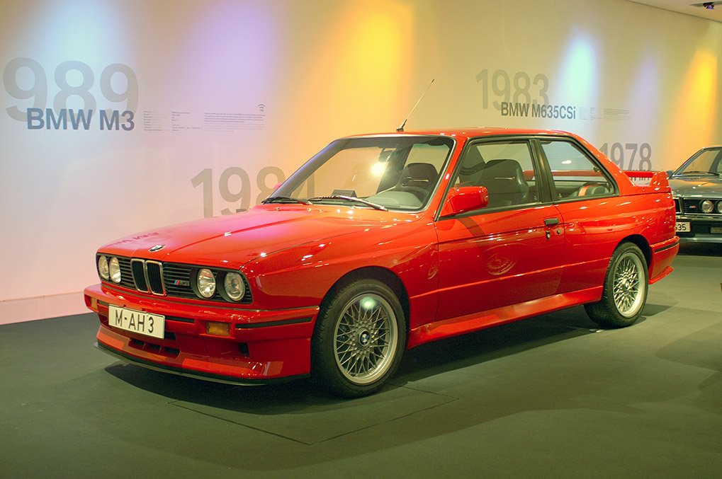 BMW M hall vehicle display at the museum