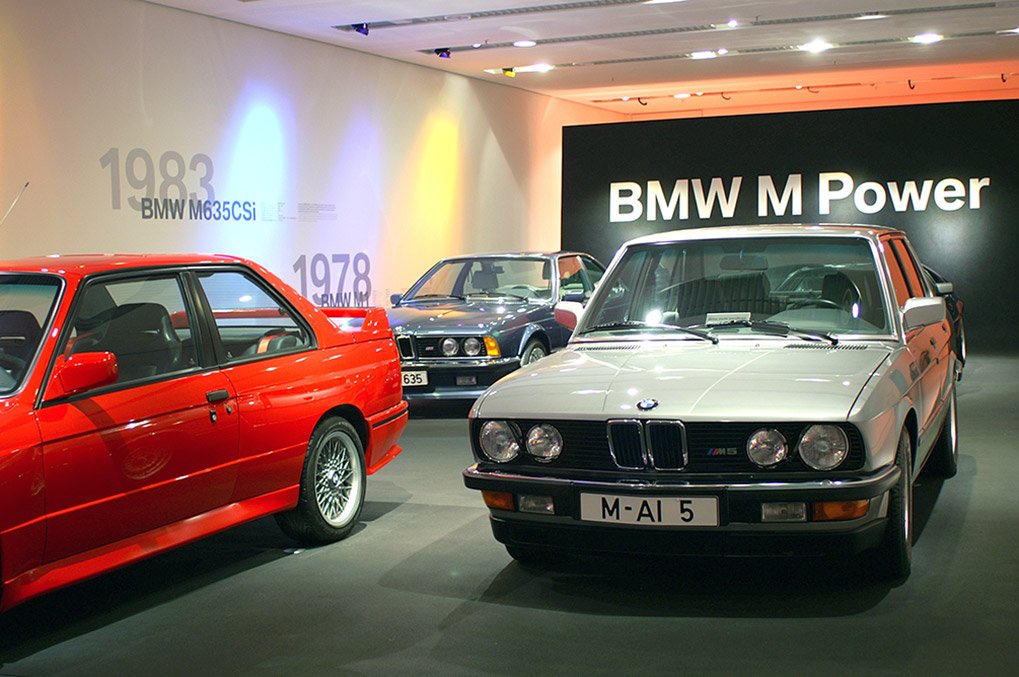 BMW M-Technic exhibit detail in Munich museum