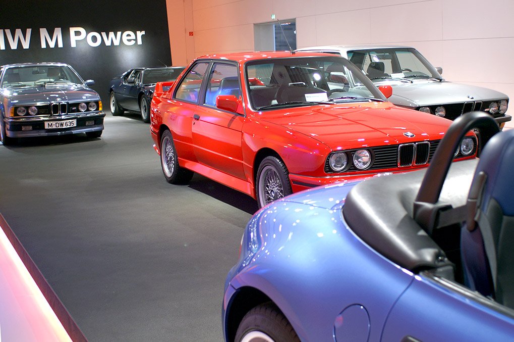 BMW M display car at the museum