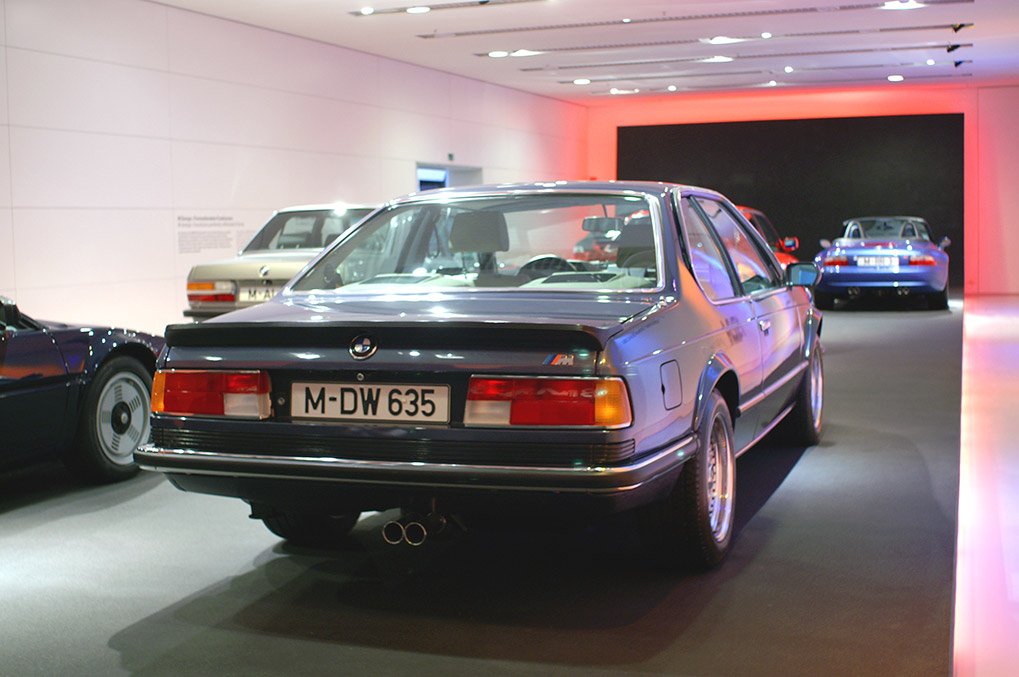 BMW M car display in Munich museum