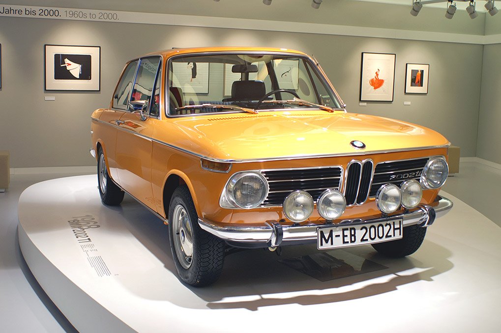 BMW 2002Ti displayed at the BMW Museum