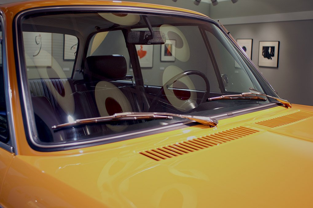 BMW 2002Ti viewed in the museum hall