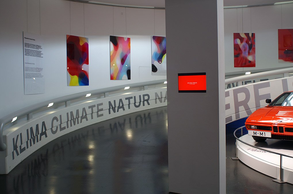 Spiral ramp leading to the BMW Museum exit