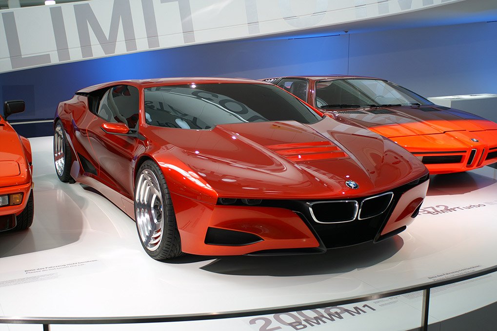 BMW M1 concept model display in Munich