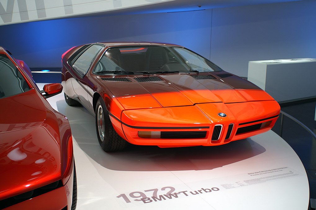 BMW M1 exhibit view inside the museum
