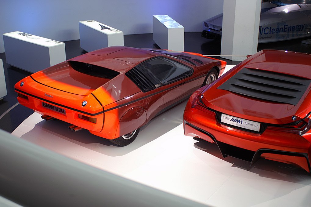 BMW M1 concept and display area in the museum