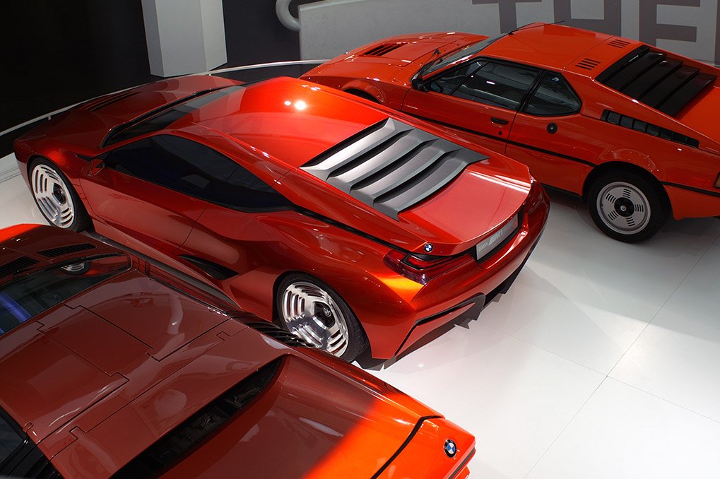 BMW M1 exhibit close-up in Munich