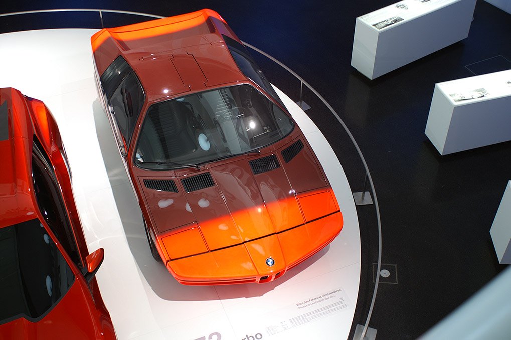 BMW M1 exhibition display in Munich museum
