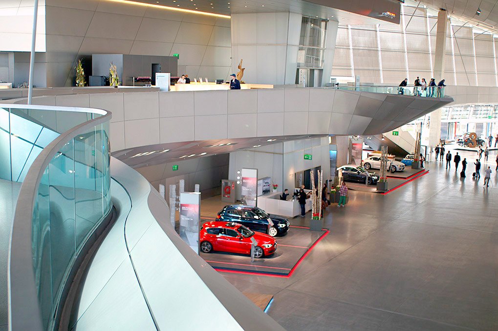 Interior view inside BMW Welt in Munich