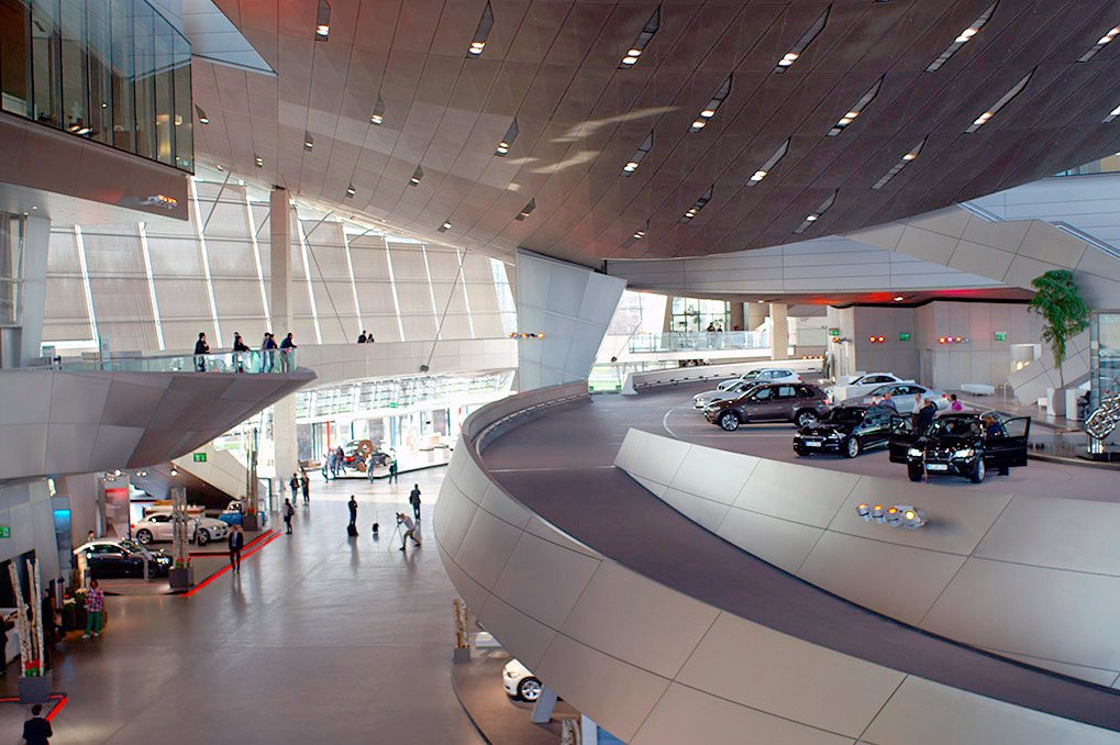 BMW Welt interior architecture in Munich