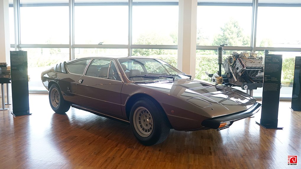 Lamborghini Urraco on display at the museum