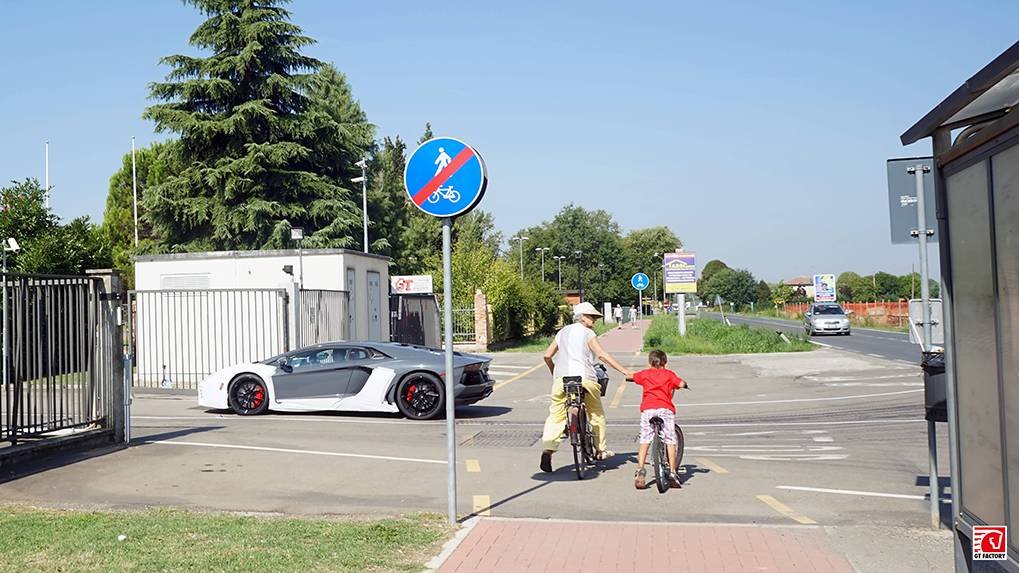 Factory grounds at Lamborghini in Sant'Agata Bolognese