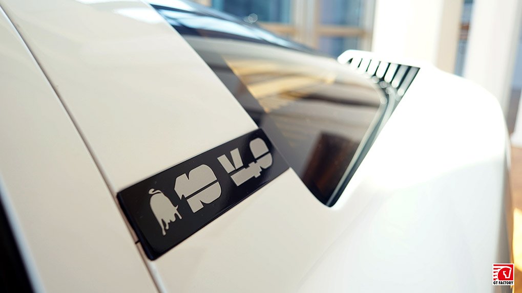 Lamborghini P140 concept side view at the museum