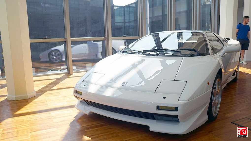Lamborghini P140 concept at the Lamborghini Museum in Sant'Agata Bolognese