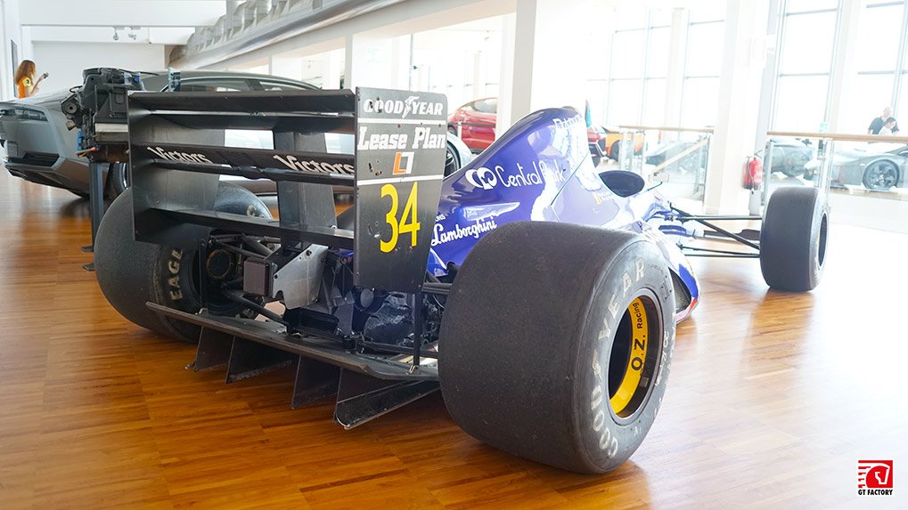 Lamborghini Formula 1 engine display at the museum