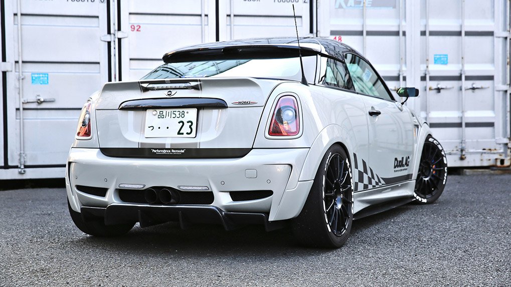 duell ag mini cooper r58 rearbumper krone