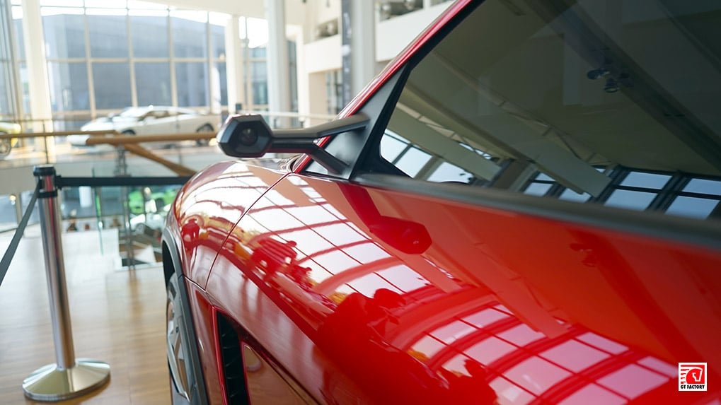 Lamborghini Urus concept rear view at the Lamborghini Museum