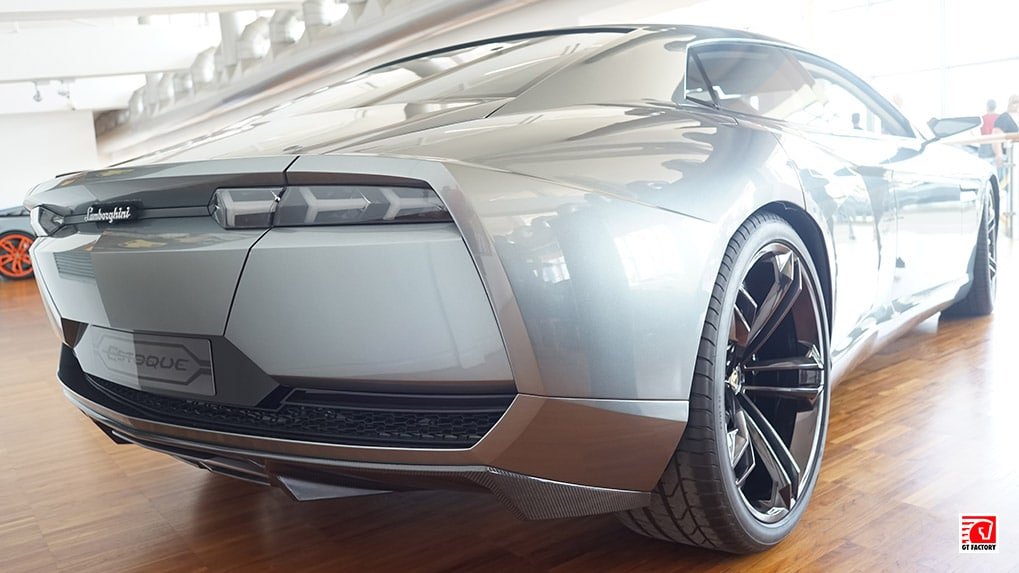 Lamborghini Estoque concept front view at the Lamborghini Museum