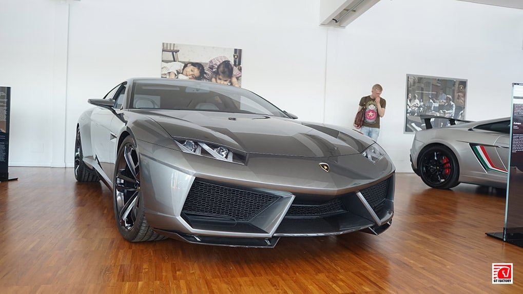 Lamborghini Estoque concept car at the Lamborghini Museum in Sant'Agata Bolognese