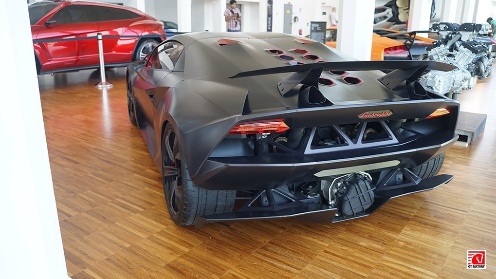 Lamborghini Sesto Elemento side view at the Lamborghini Museum