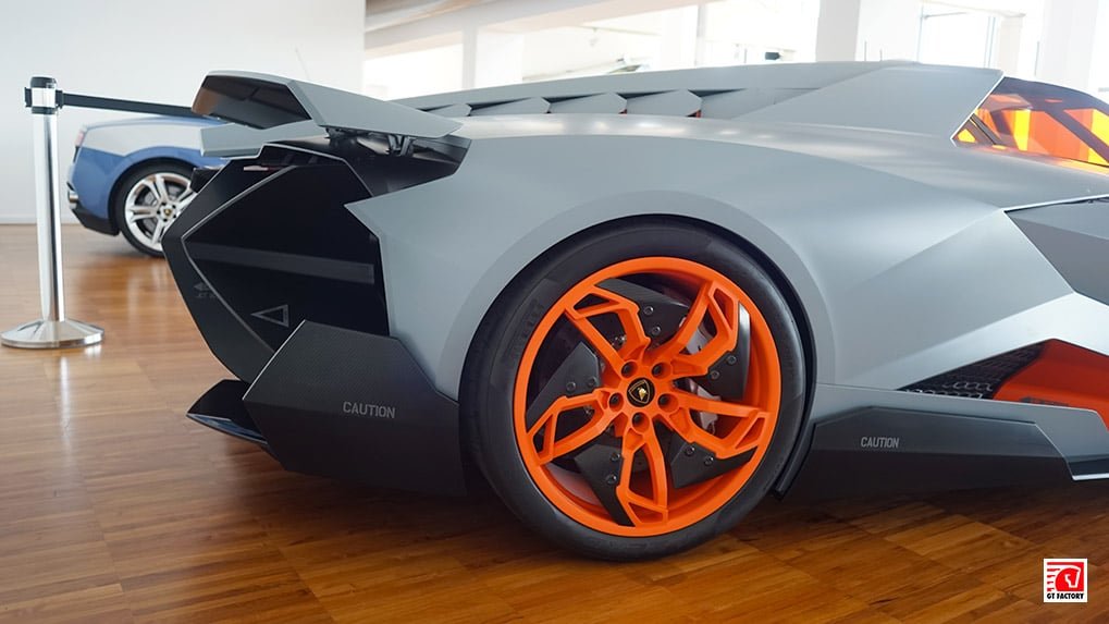 Lamborghini Egoista side view at the Lamborghini Museum