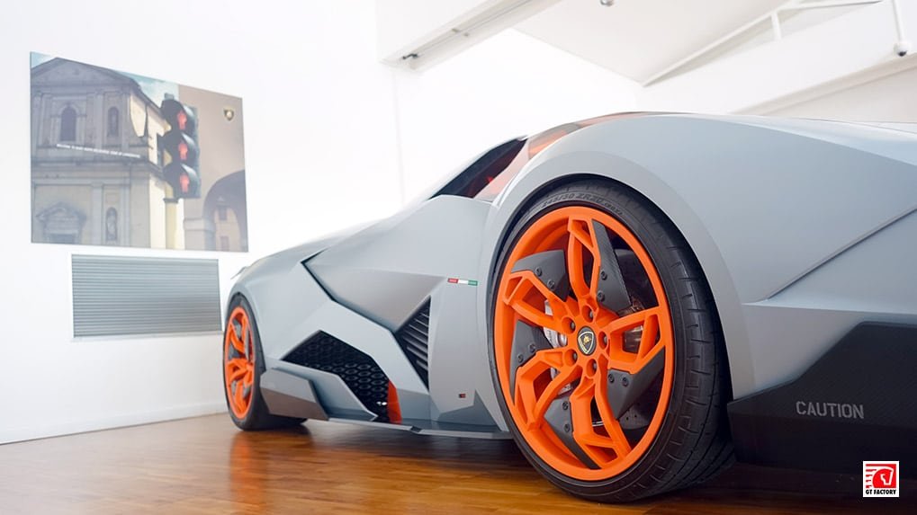 Lamborghini Egoista cockpit view at the Lamborghini Museum