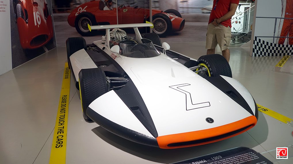 Ferrari sports racing car displayed at the museum